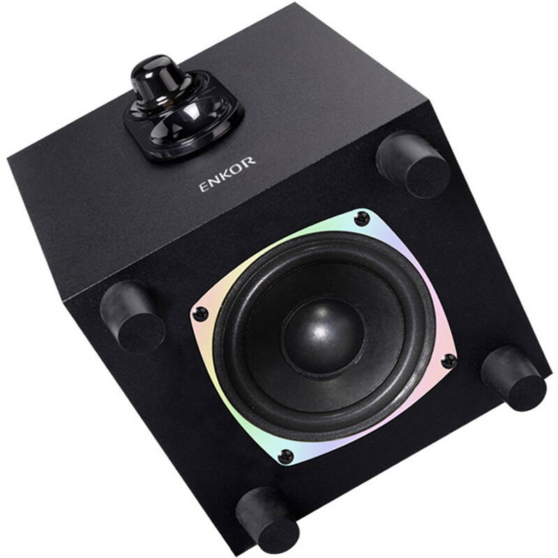 恩科(ENKOR)E300 台式笔记本2.1电脑音响低音炮 有源多媒体木质迷你音箱 - 京东